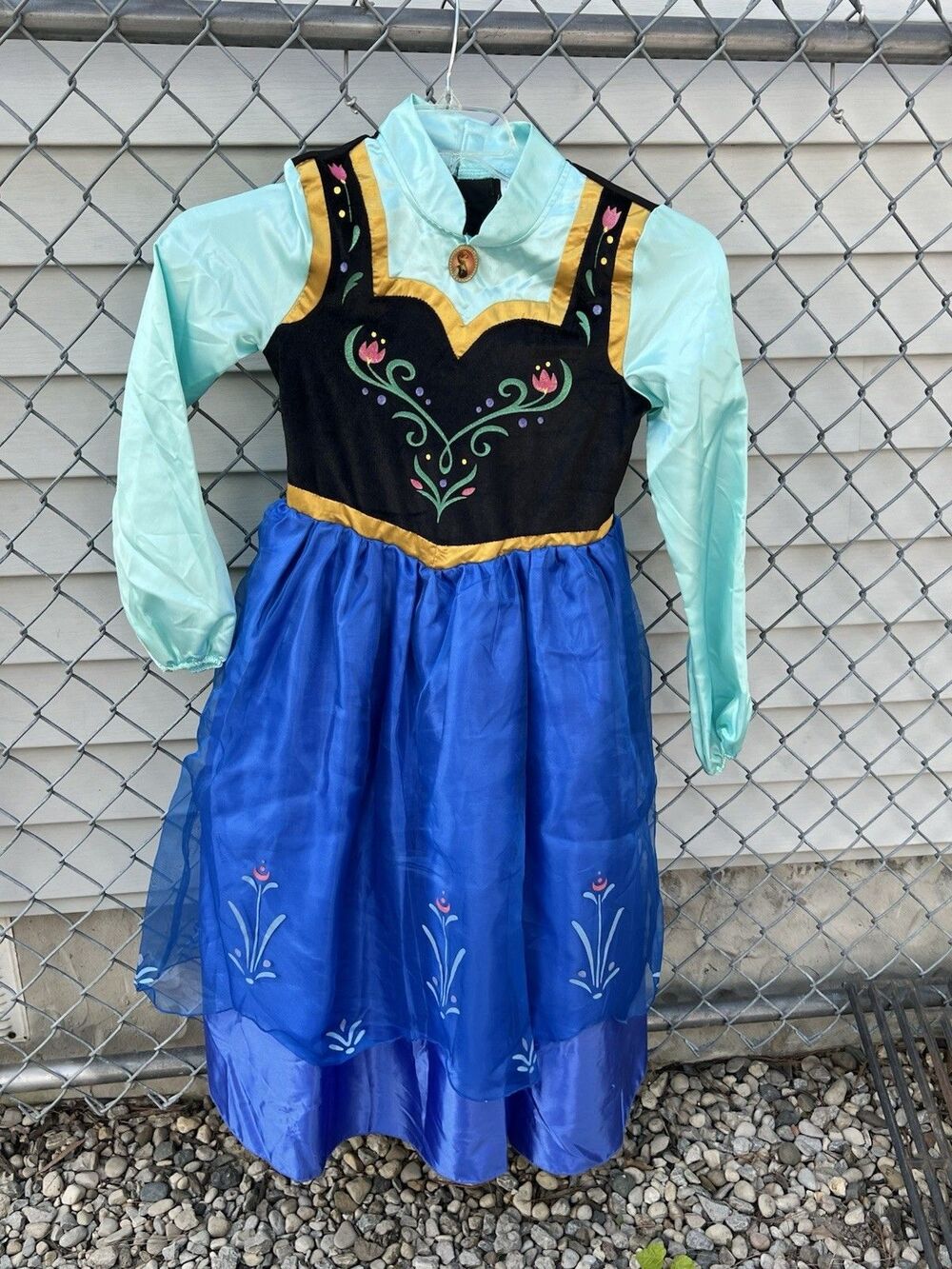 DISNEY STORE FROZEN "ANNA" Costume Girls Size 9/10 Halloween Princess Dress Up - Picture 5 of 11